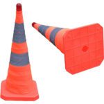 Πτυσσόμενος κώνος σήμανσης με λαμπάκι ύψους 50cm